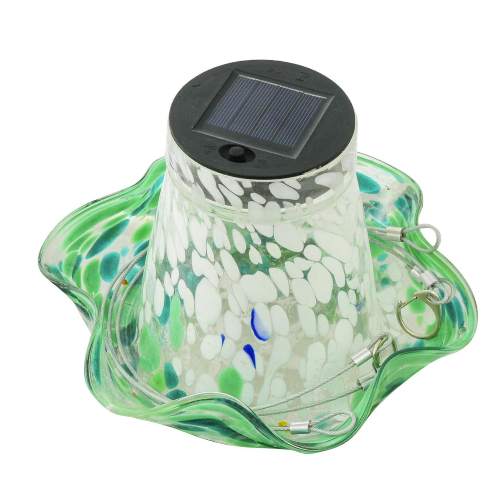 Bebederos para Colibríes Exteriores Solar De Vidrio para Jardín | Bebedero Antifugas Con Vidrio Decoración Jardín Y Patio Exterior