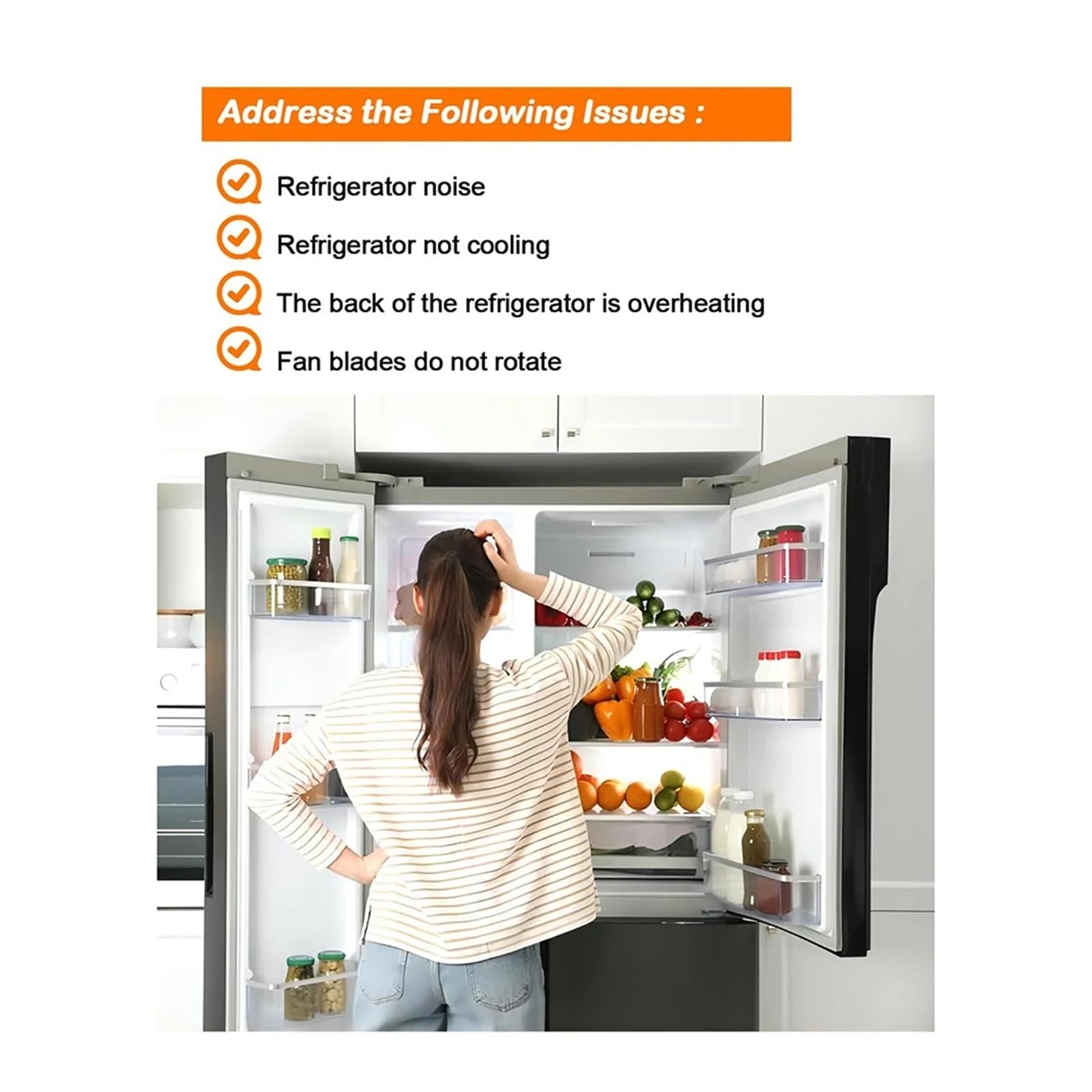 Paquete De 10 Motores De Ventilador Evaporador De Refrigerador 4681JB1027B 13V 0.135A De Repuesto, Compatible Con LG, Compatible Con Kenmore, Reemplaza A ODM-002C