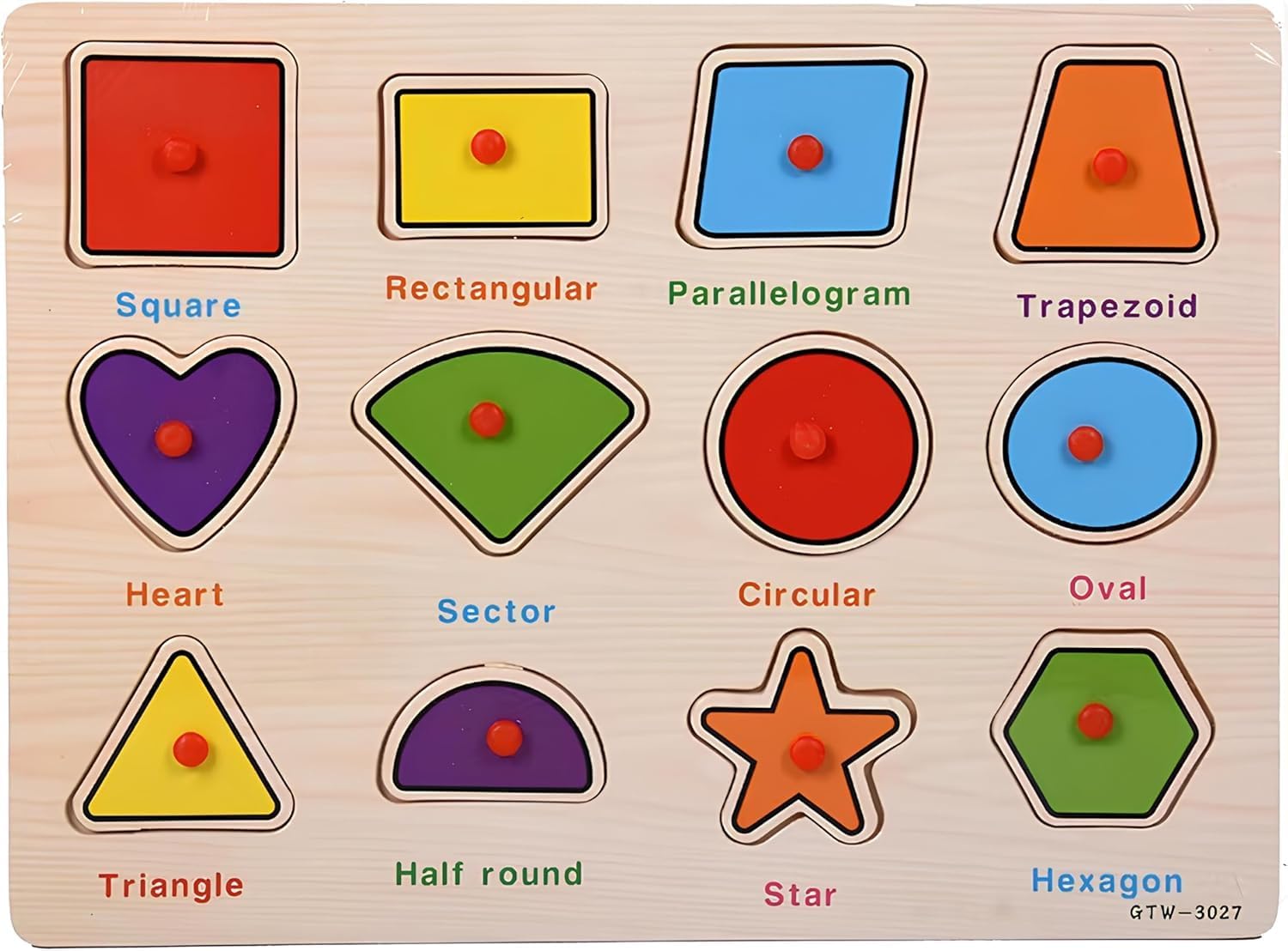 5-Pack | Alphabet, Numbers, Shapes, Vehicles & Fruits Wooden Puzzles for Toddlers 3-5 Years Old – ABC, 1-20, Shape, Vehicle & Fruit Learning Toy with Puzzle Board & Blocks, Educational Toy Gift