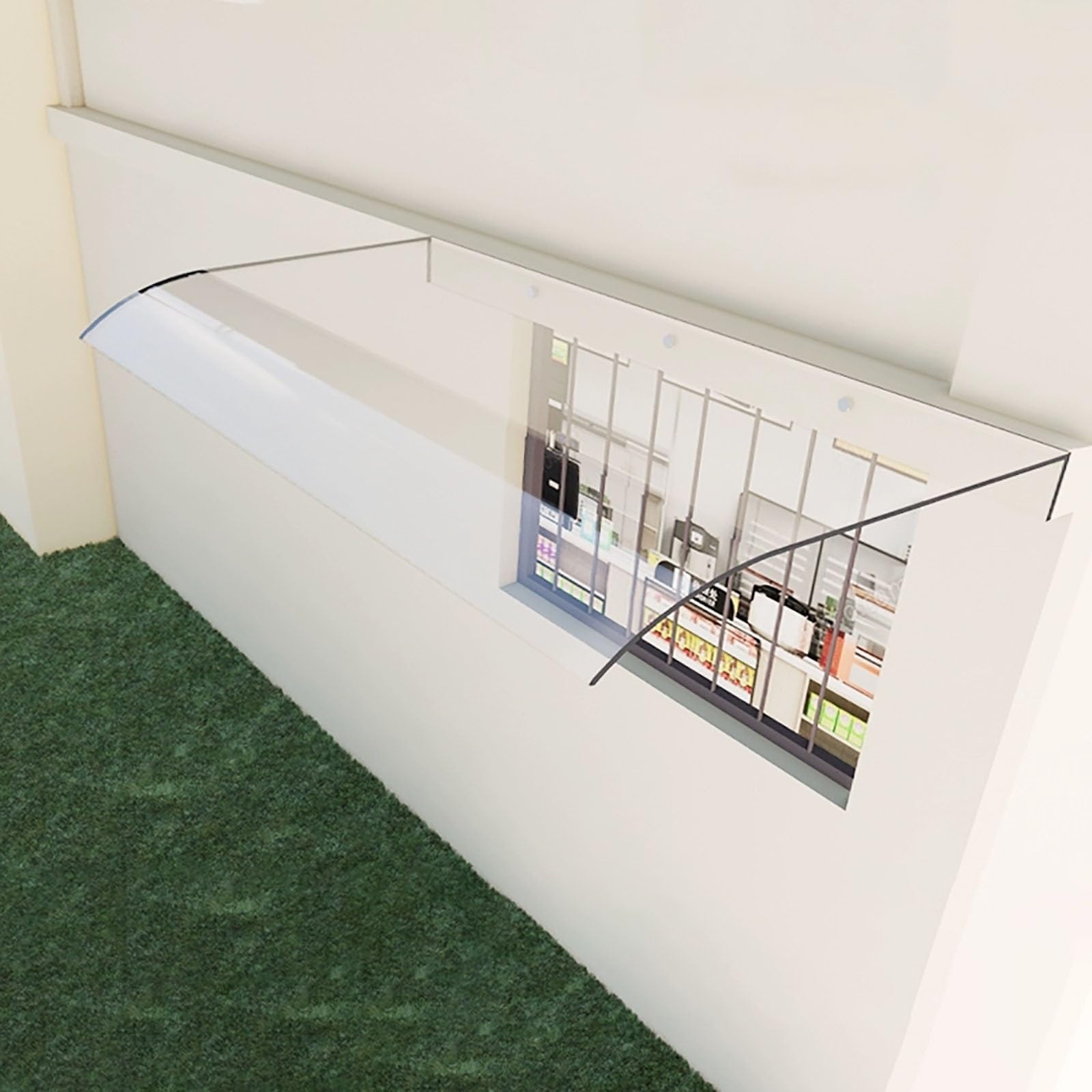 Auvent extérieur en polycarbonate pour abriter votre porte d'entrée et balcon