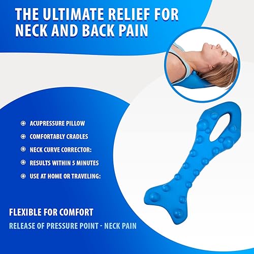 Miniatura 2 de Acupillow Pro - Almohada quiropráctica de masaje elástico de espalda completa por Acupillow Pro - Dispositivo estirador de tracción cervical