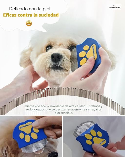 Foto 5 de 8 de Peineta profesional para mascotas, removedor de manchas de lágrimas de acero inoxidable para gatos y perros