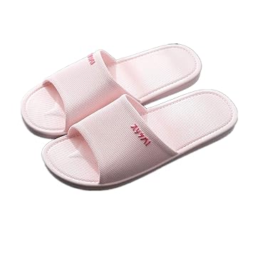 Shower Slipper, Women/Mens Slippers,Bathroom Non-Slip Slippers, Pool Slides Open Toe, Shower Shoes, Toilet Slippers, Indoor Home House Sandal 5-5.5 Women, Pink