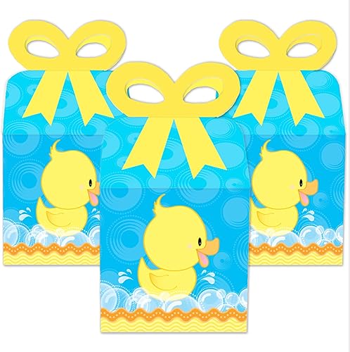 Miniatura 2 de Big Dot of Happiness Ducky Duck  Cajas de regalo cuadradas  Cajas de lazo para baby shower o fiesta de cumpleaños  Juego de 12