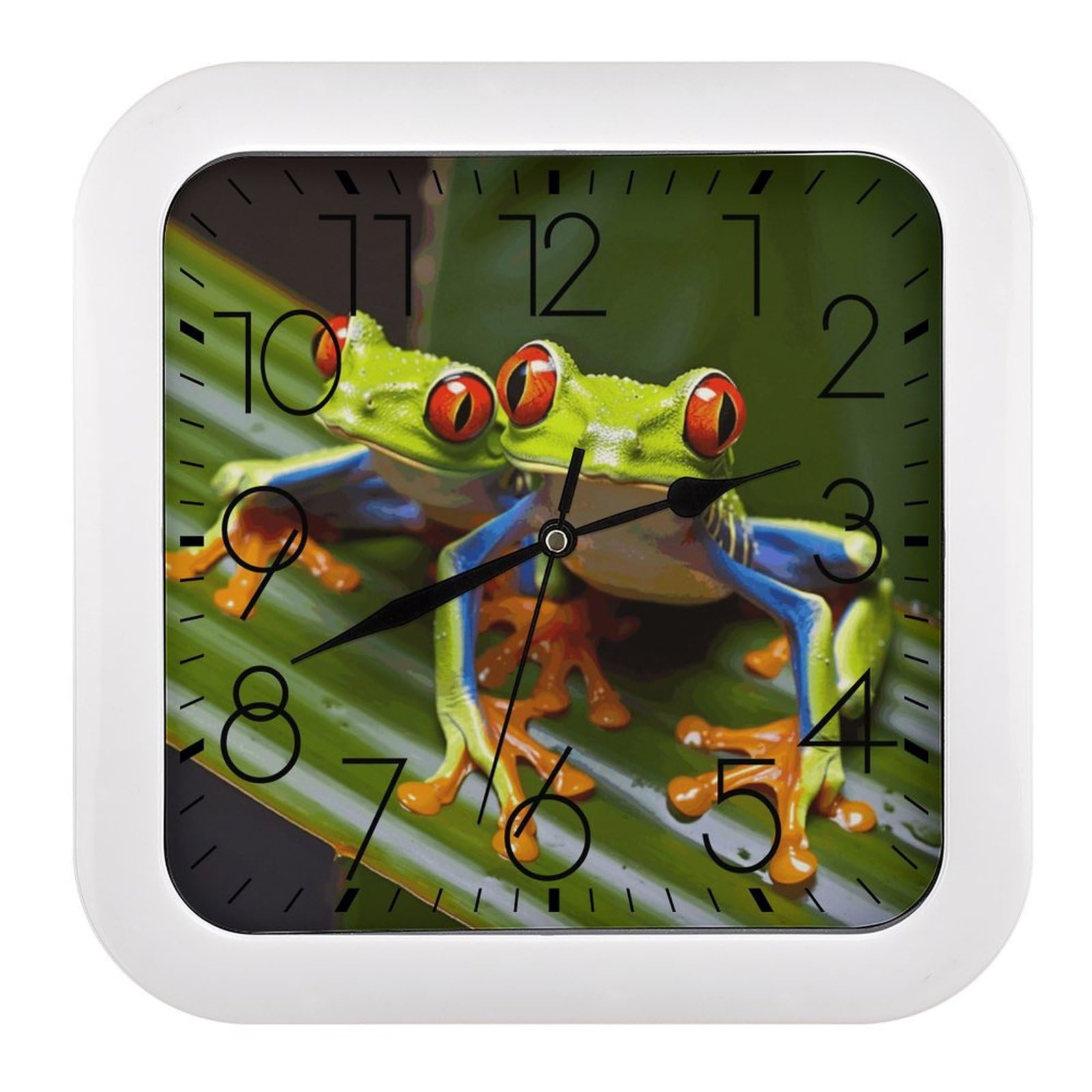 Horloge murale grenouille sans tic-tac pour supprimer les bruits dans la chambre à coucher