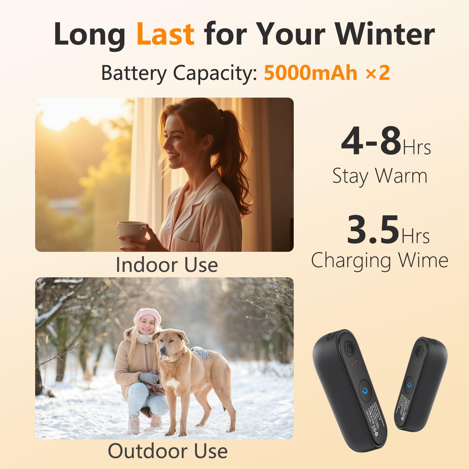 10000mAh Scaldamani Elettrico Ricaricabili, 2 in 1 Scalda Mani Portatile Magnetico, 3 Livelli di Calore, Scaldamani Tascabili per Outdoor Campeggio Sci, Regali per Donne e Uomini