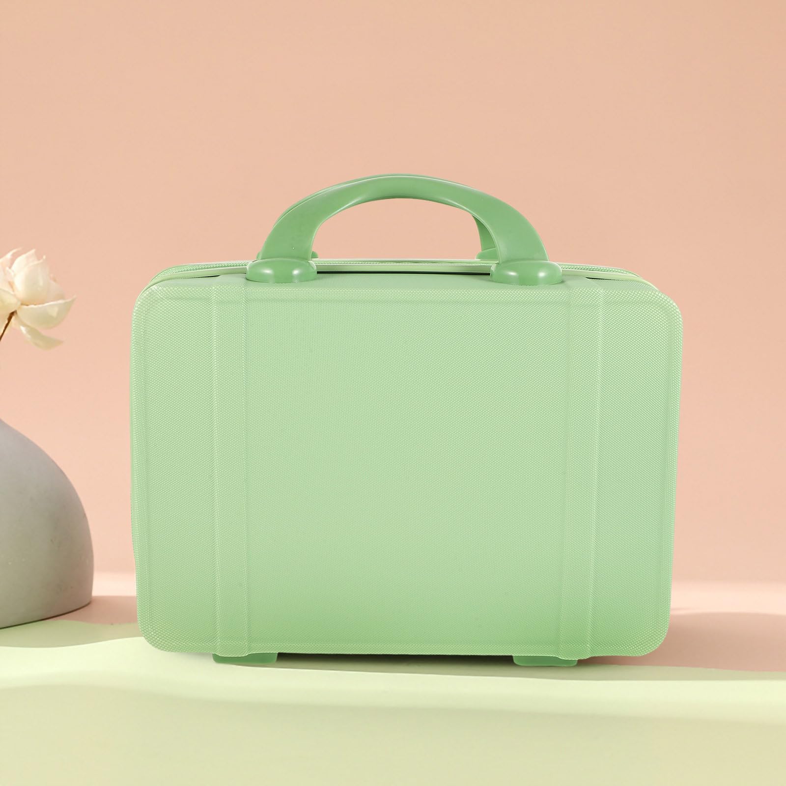 Kleiner Reisekosmetikkoffer 14 Zoll Kleiner Gepäck aus Leichtem Abs mit Praktischem Design und Modischem Stil für Damen Tragbar und Multifunktional für Kurze Reisen
