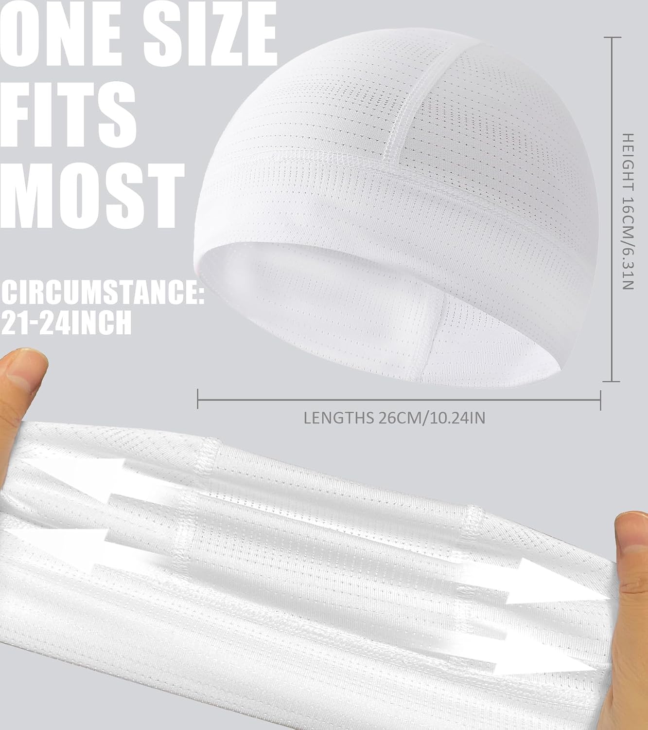 Skull Cap Helmet Liner for Men Women Cooling Hat Running Beanie image 3