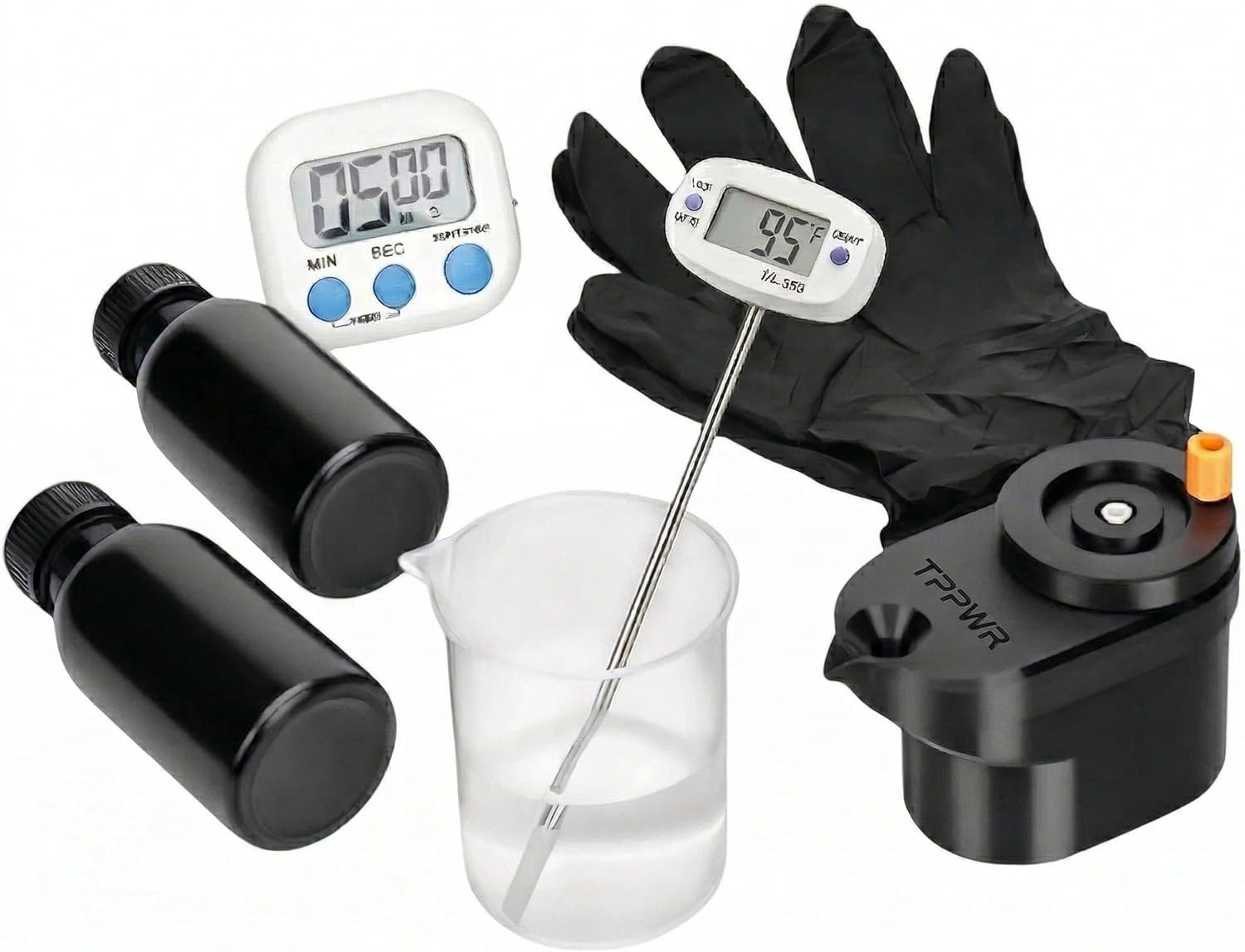 Compact 35mm Film Developing Tank & Kit, No Dark Bag Needed, 135 Film Darkroom Equipment with Magnetic Clips, Easy-to-Use Portable Black & White Developer Tools (Black - 7-Piece Full Kit)