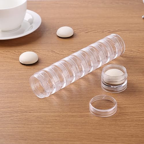 Miniatura 9 de Mini pinceles de mezcla de tinta, herramientas de 2 asas con 42 recambios de espumas redondas de repuesto y 20 cajas de almacenamiento de plástico,