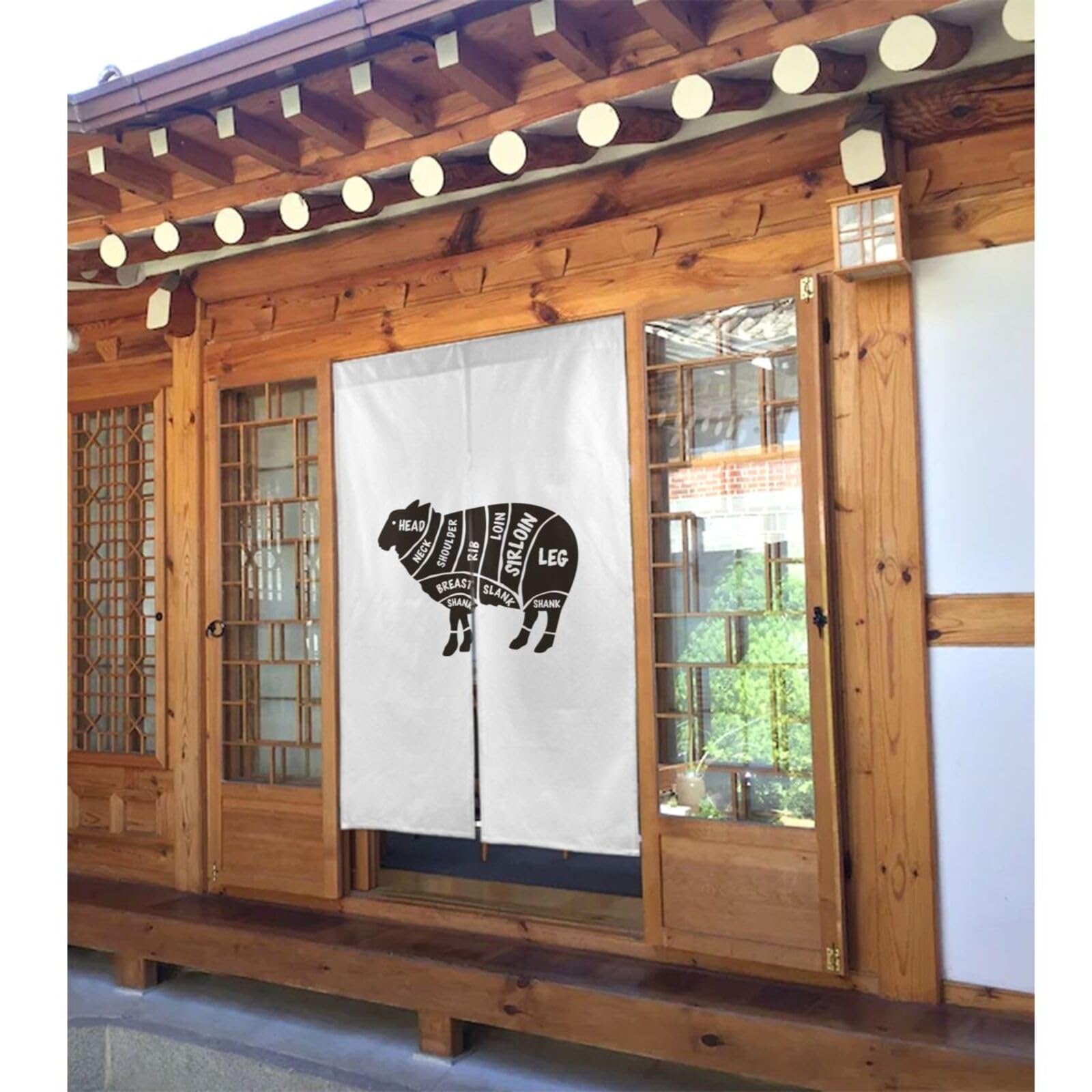 Amazon｜ドアカーテン 焼肉定食 肉の部位 おもしろ のれん 間仕切り