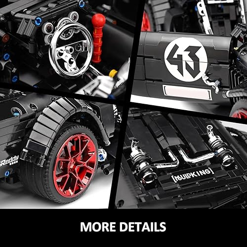 Miniatura 4 de Mould King 13108 Mustang - Kit de construcción de automóviles, bloques de construcción MOC para construir, juguete de regalo para niños a partir de