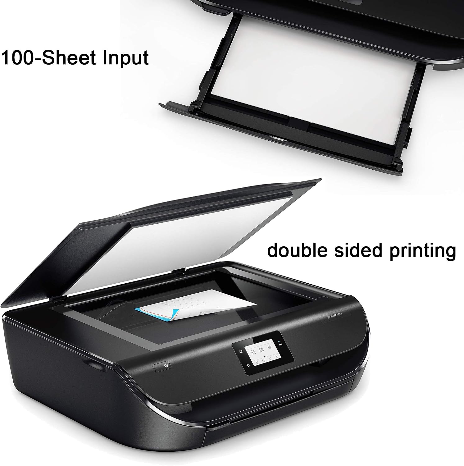 HeroFiber HP All-in-One Wireless Bluetooth Photo Printer ENVY 5055 with scanner copier, Mobile/Document Printing + Ink Cartridges + Xtech USB Cable, Blower & HeroFiber Cloth compatible with HP printer