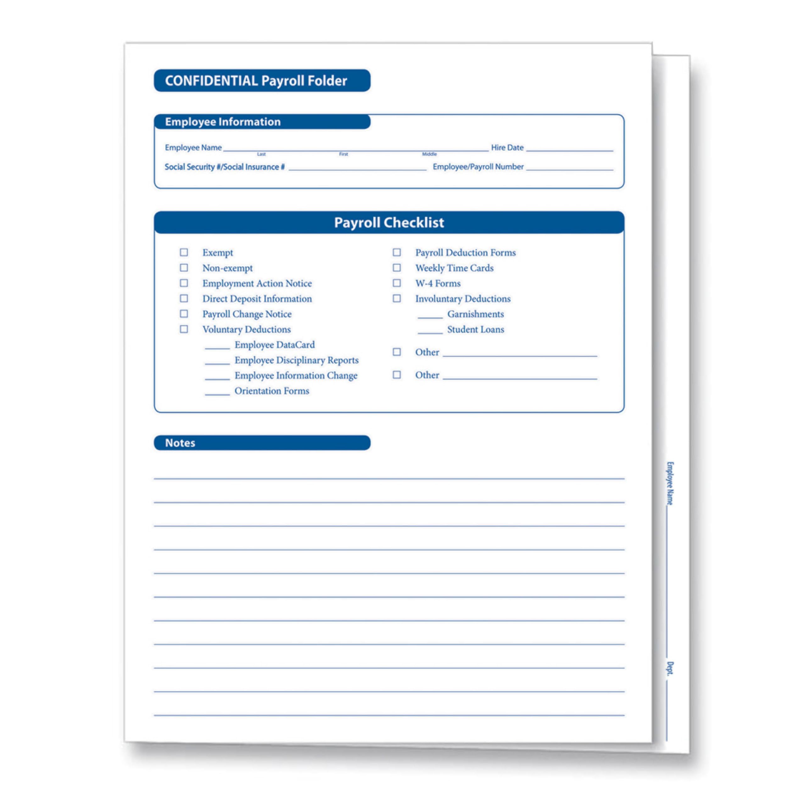 ComplyRight Confidential Payroll Folder, Pack of 25