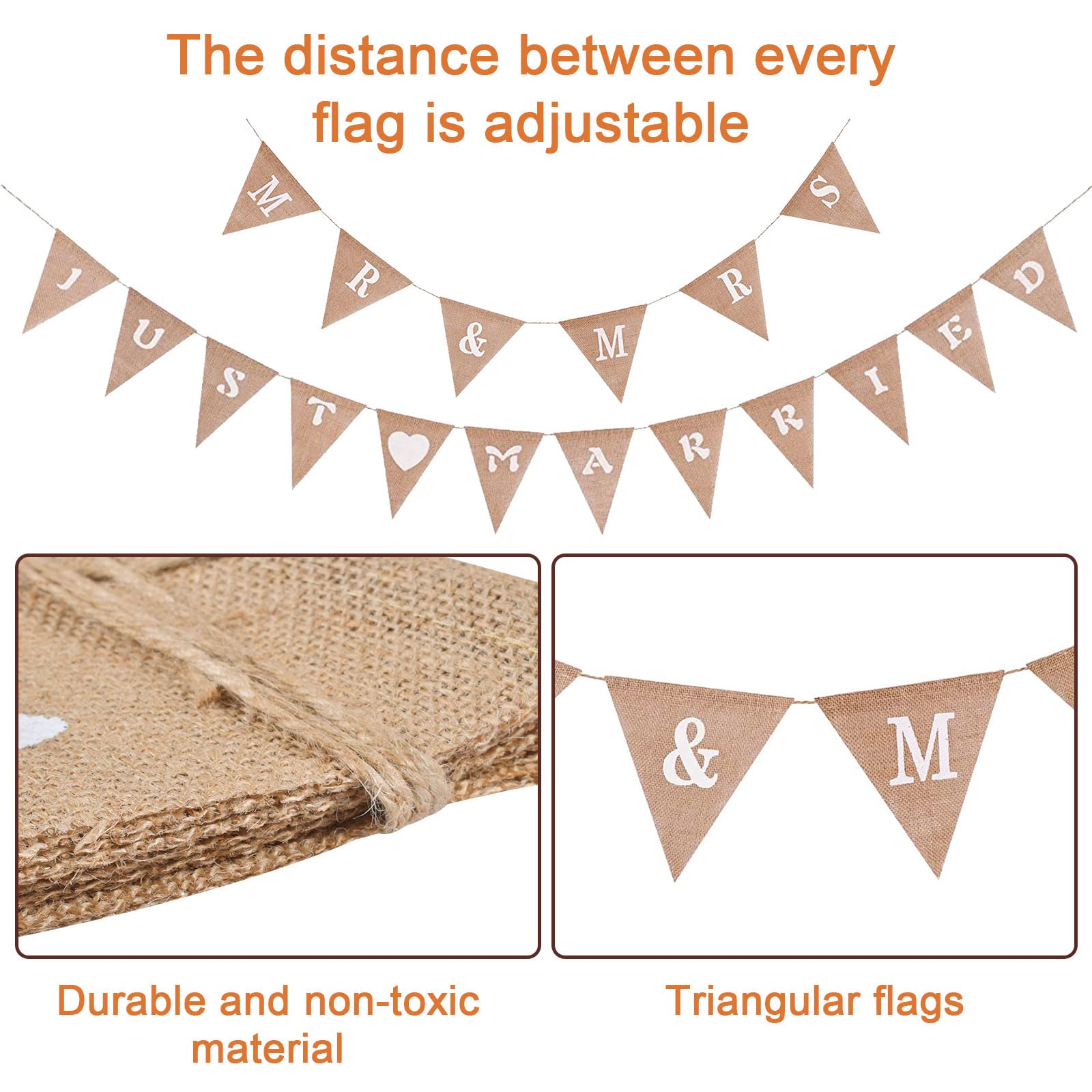 3.2m Guirlande Fanion Tissu Décoration Mariage Champêtre Blanc Chic Vintage Triangle Coton Fleur Bannière Banderole Drapeaux S[524] - Maison