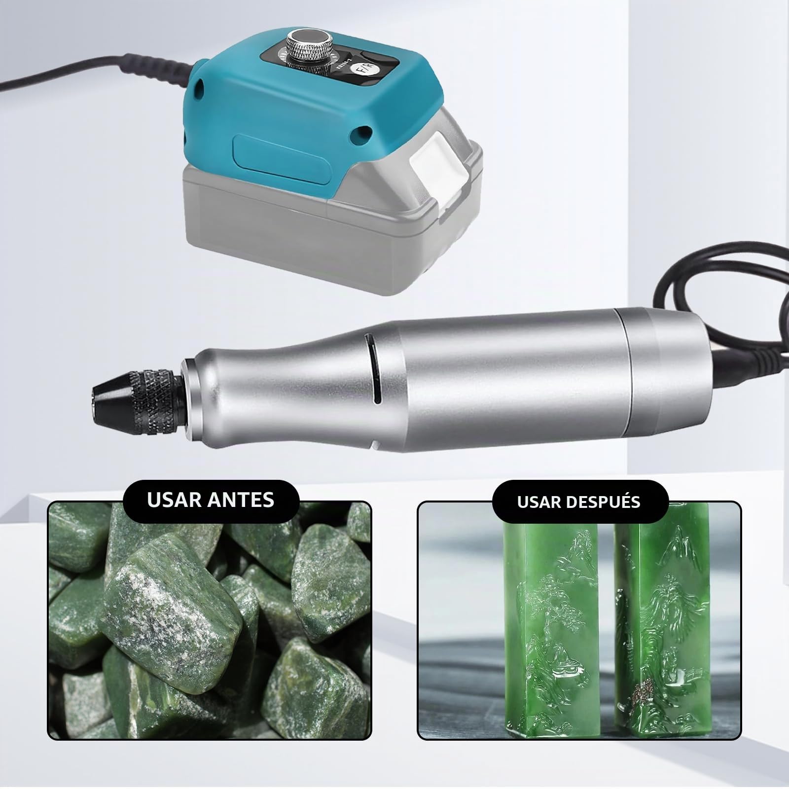 Multiherramienta Inalámbrica, Estación de Herramientas Giratoria Inalámbrica compatible con Batería Makita de 21 V Herramientas Multifunción con Accesorios