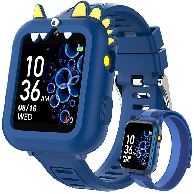 Cosjoype Smart Watch for Kids Age 4-12 39 Games Touchscreen Boys Watch with Camera Music Player Pedometer Flashlight