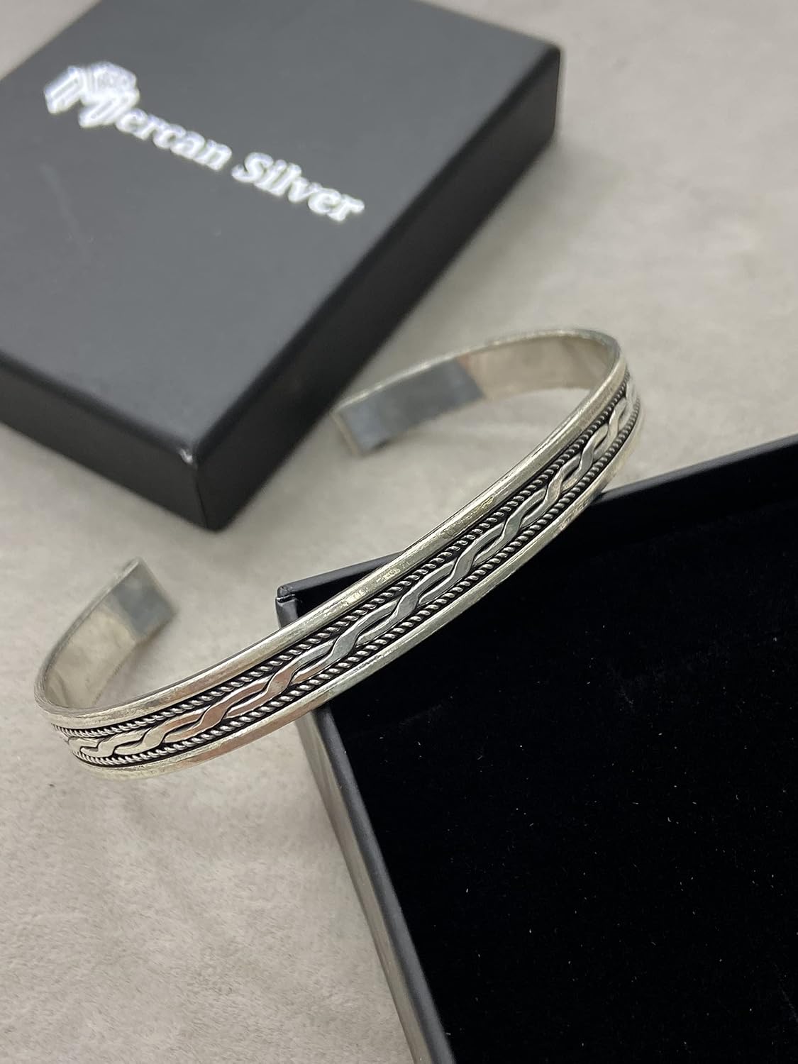 Unisex Thick Sterling Silver Cuff Bracelet, Greek Style Bracelet, Men Handmade Bracelet, 925k Sterling Silver Bracelet, Gift For Him