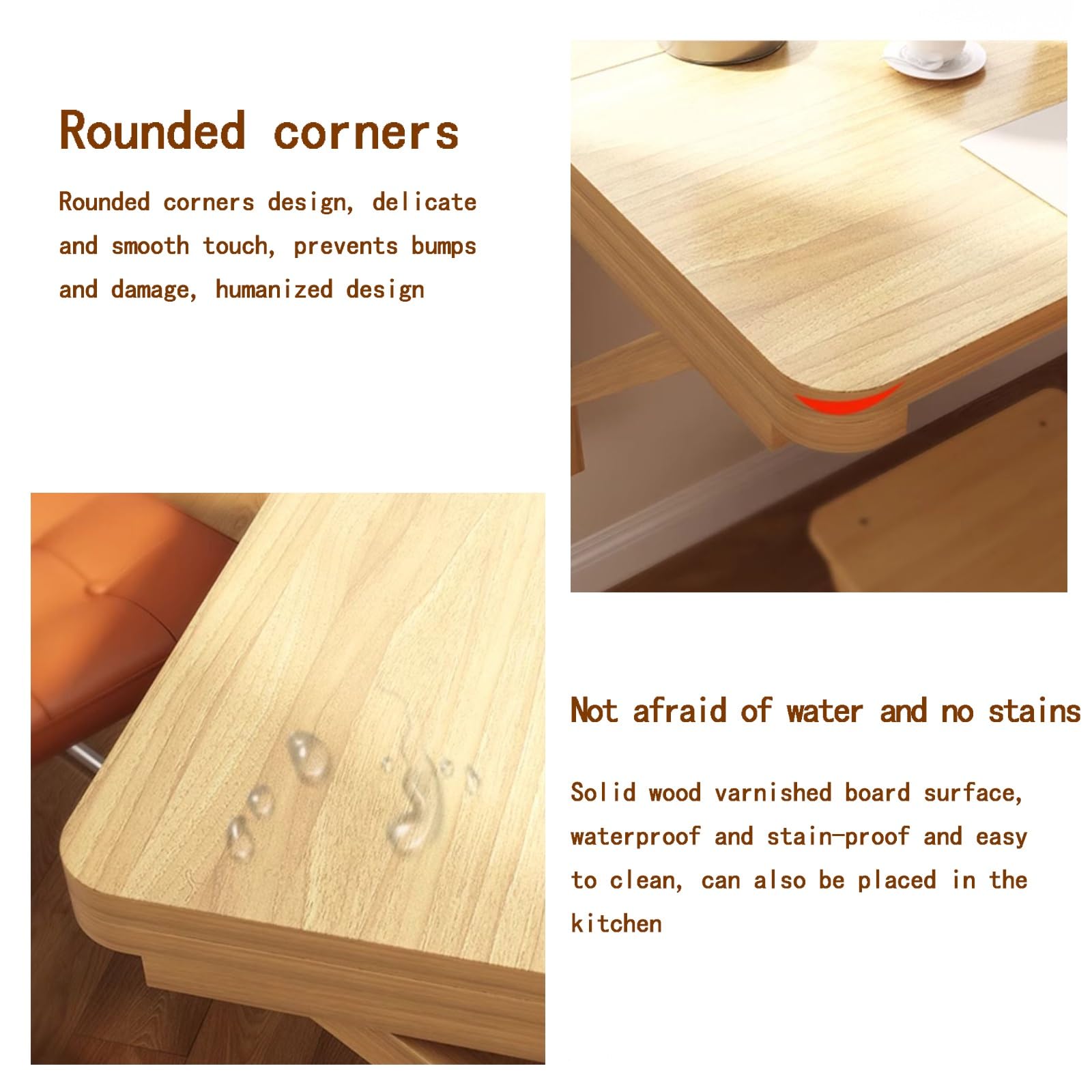 Multifunctional solid wood folding table，wall attached laundry
