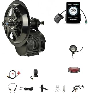 Tongsheng TSDZ8 48V 750W Torque Sensor eBike Crank Middle Motor Set with 860C Display for 68-73 mm Bottom Bracket MTB Brake Sensor