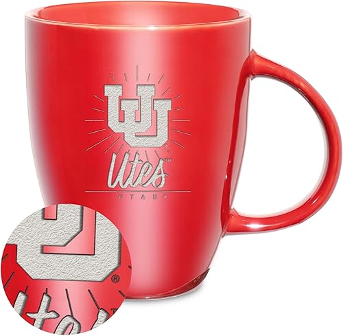 Vista 15 de Rico Industries NCAA - Taza de cerámica con grabado láser, 18 onzas, café y té