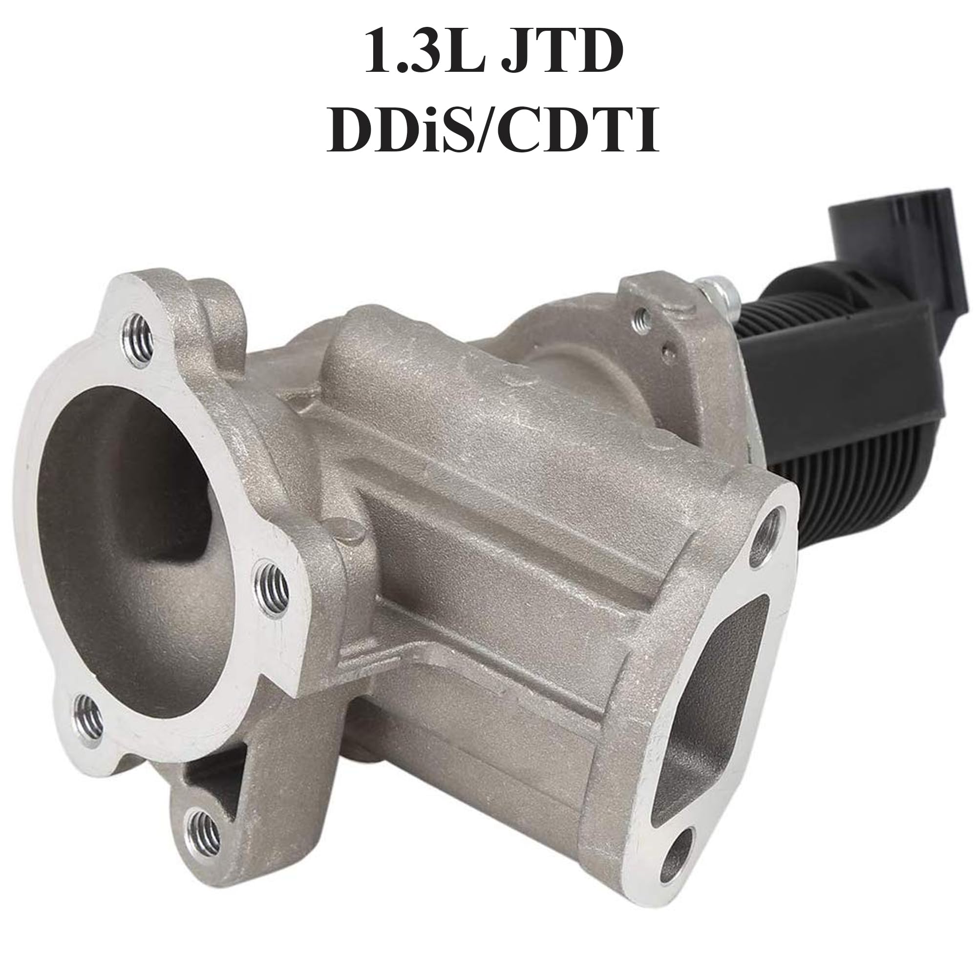 Partsline Vanne EGR compatible avec 500, Doblo, Fiorino, Idea, Panda, Punto, Qubo, Combo, Corsa C D, Meriva A, Ignis, Swift III 1.3 D Multijet JTD CDTi DDis - 55184651 55201144 55219498