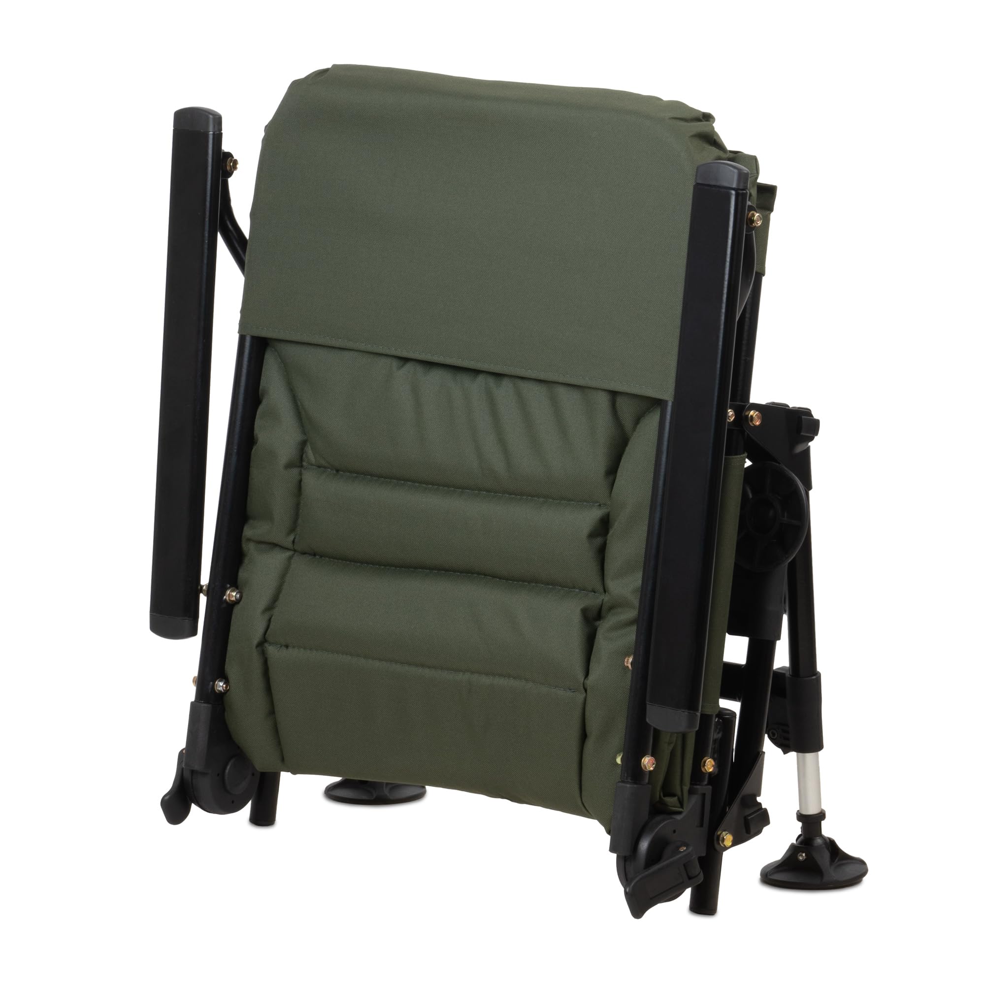 CampFeuer Sedia da pesca con borsa nero verde oliva | Sedia da campeggio regolabile in altezza | Sedia da carpa pieghevole | Outdoor Travelchair per campeggio, tenda, pesca