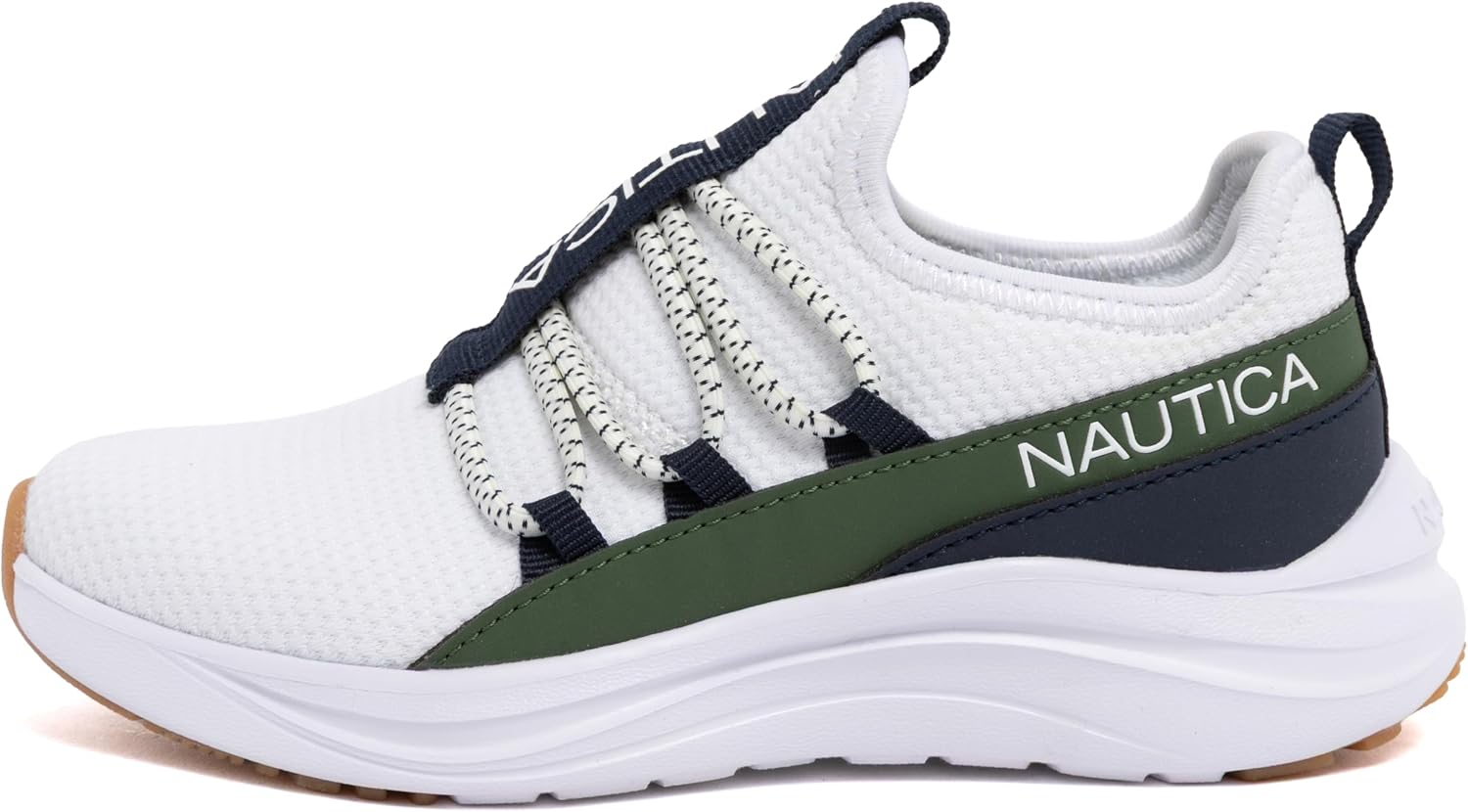 Nautica Kids Boys and Girls Athletic Slip-On Sneakers, Lightweight Bungee Running Shoes for Toddler, Little Kid, and Big Kid