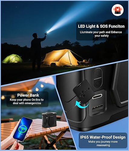 Miniatura 5 de Ventilador portátil con clip para cinturón de cintura 2025, 1000 mAh, 20 000 RPM, 100 velocidades, 40 horas, recargable, manos libres, ventilador de