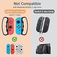 Vista 3 de ECHZOVE Grip for Switch Fitness Boxing, Handle for Nintendo Switch Boxing - 2 Packs (Black)