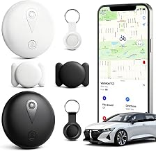 2 Mini GPS Tracker Magnetisch – Fahrzeugortung ohne monatliche Gebühr, Echtzeit-GPS-Tracker mit Smartphone-App für Android & iOS, GPS auto Tracker, für Autos, Fahrräder, Gepäck, Haustiere.Weiß,Schwarz