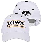 NCAA Iowa Hawkeyes Unisex NCAA The Game bar Design Hat, White, Adjustable