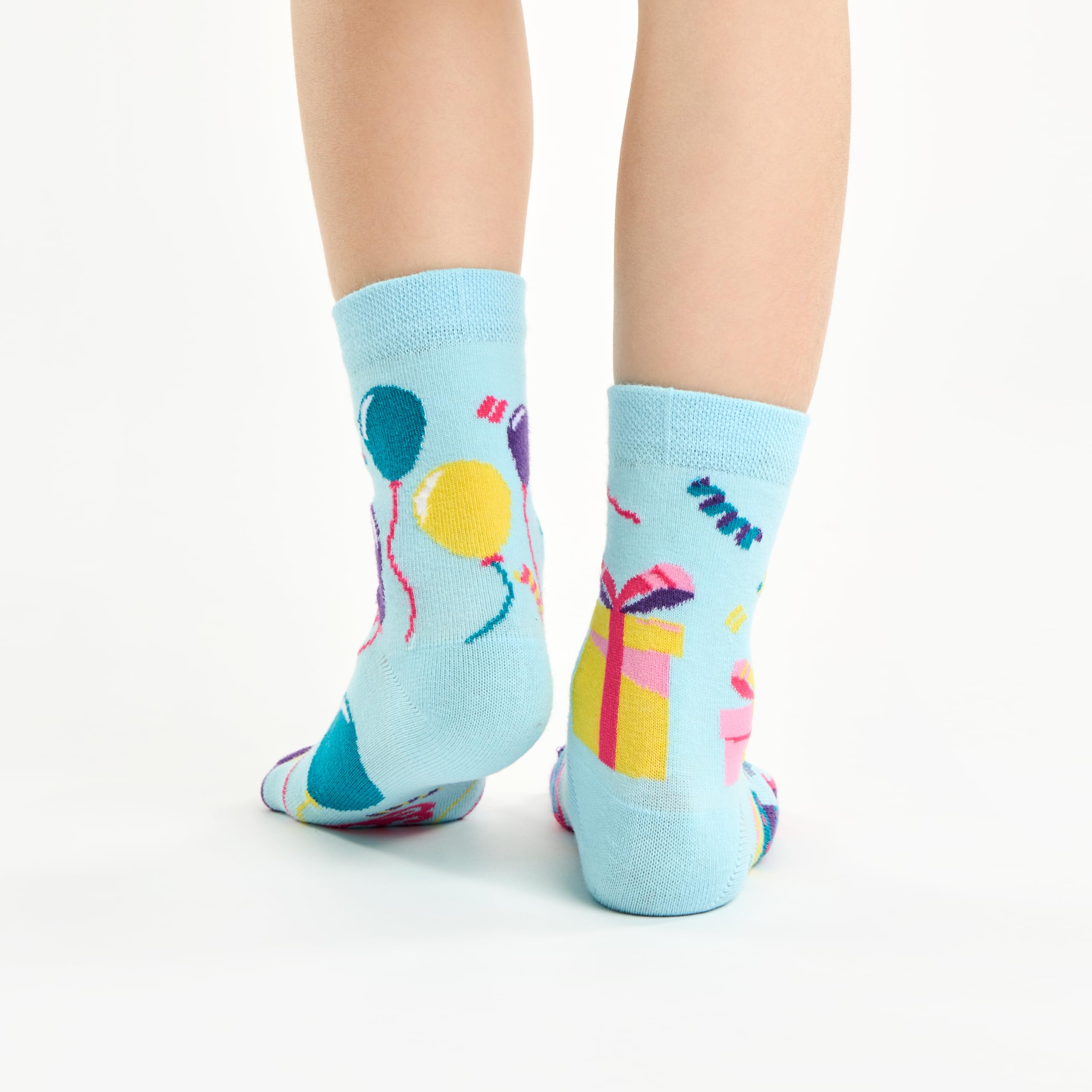 Dedoles Calzini Unisex Donna Uomo & Bambini Calze Cotone con tanti Design divertenti Calcio Bicicletta Piante Cavalli Regalo sinistra destra diversi