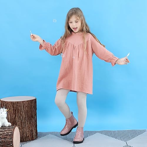 Miniatura 6 de Tobfis Botines Chelsea brillantes a la moda para niña (bebéniño pequeñoniño grande)