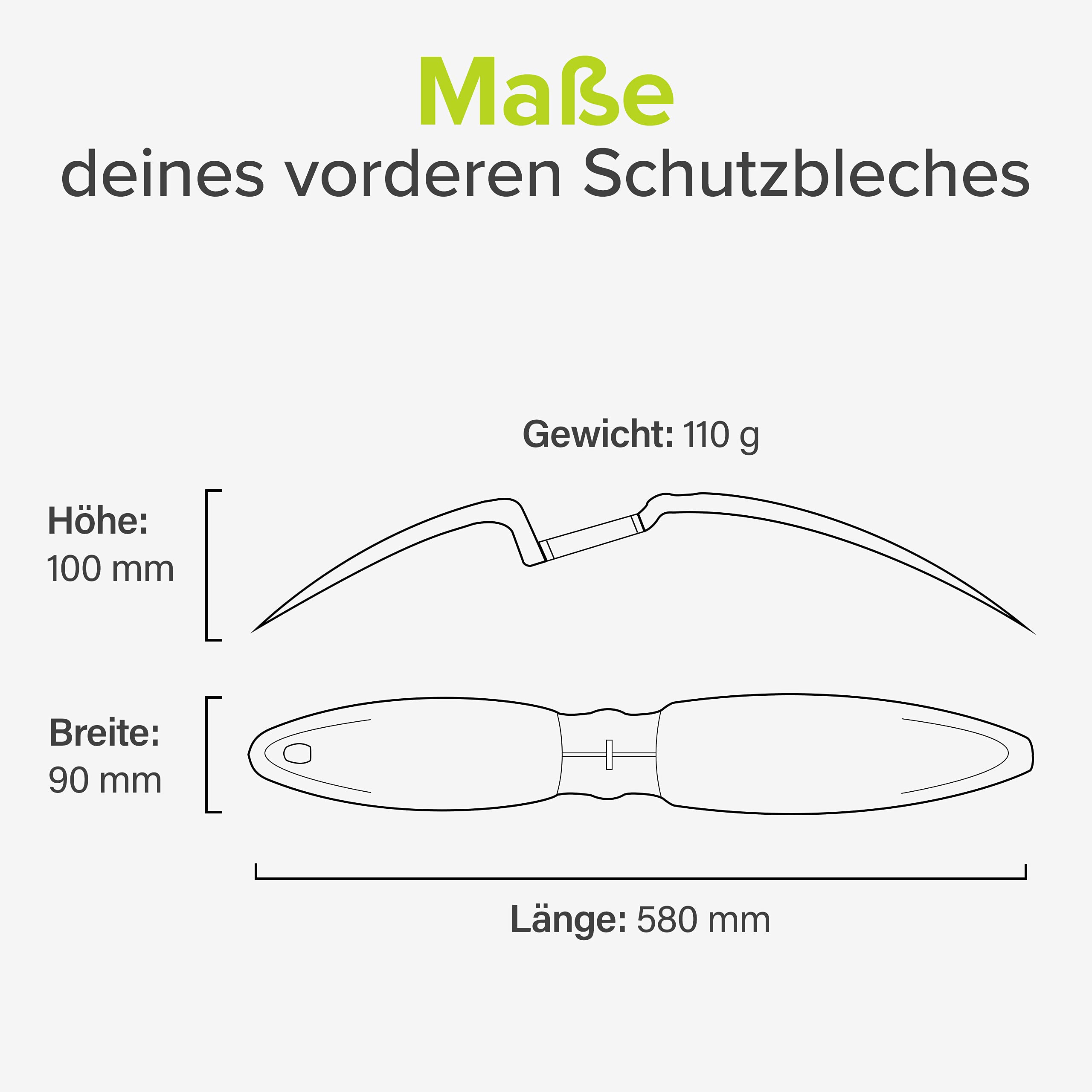 VELMIA Schutzblech Mountainbike I Set für vorne und hinten [passend für 24 bis 29 Zoll] Fahrrad Schutzblech einfache Montag, idealer Schutz vor Schmutz und Dreck, Schutzblech 24 Zoll, Schutzblech