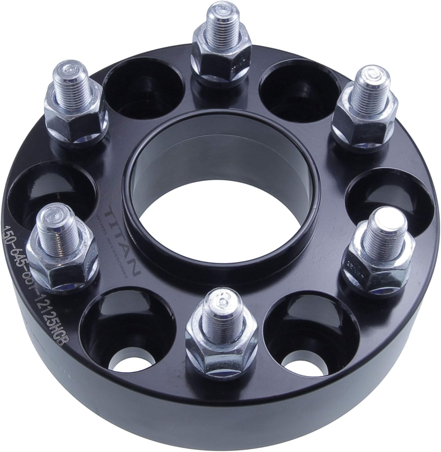 1.5" 6x4.5 Hubcentric Wheel Spacers - Fits Nissan Frontier Pathfinder Xterra - 1.5 Inch (38mm), 6x114.3, 66.1mm Hub, 12x1.25 Studs - Set of 4 - Black