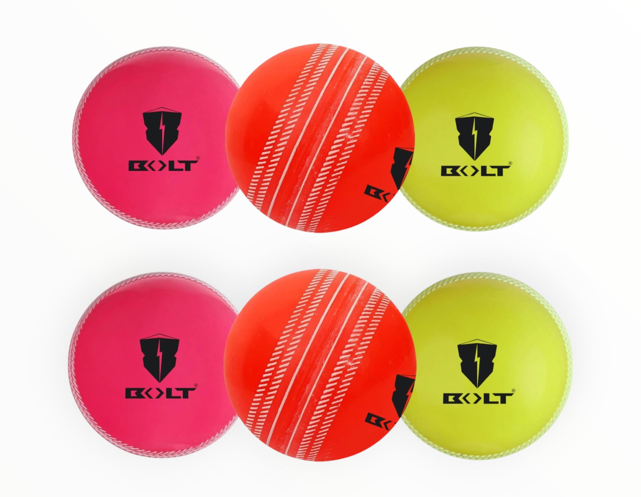 BOLT i10 Ball | Soft & Durable PVC Cricket Ball 120-125g (Pack of 6)-picture-22