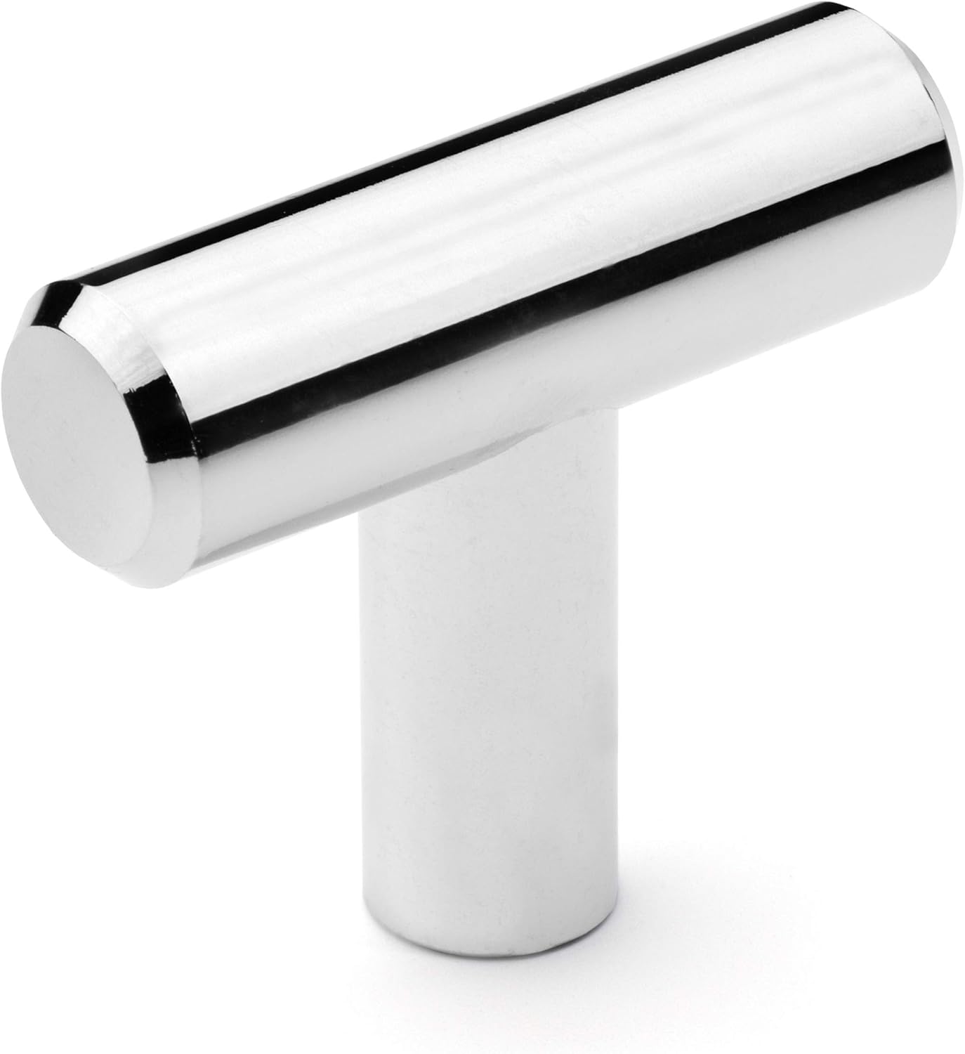 Dynasty Hardware P-1006-26 European Style T Cabinet Hardware Knob, Polished Chrome (25 Pack)