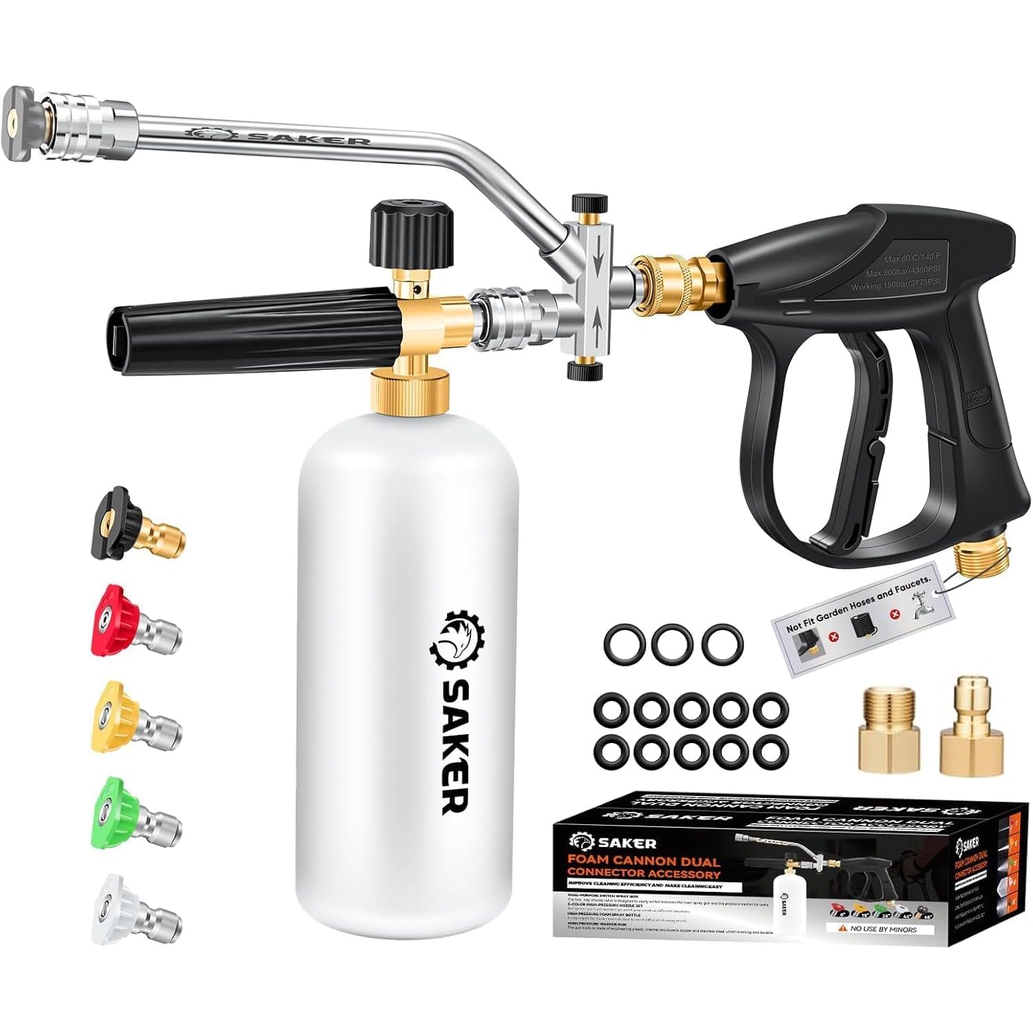 Amazon.com: Saker Foam Cannon Dual Connector Accessory for