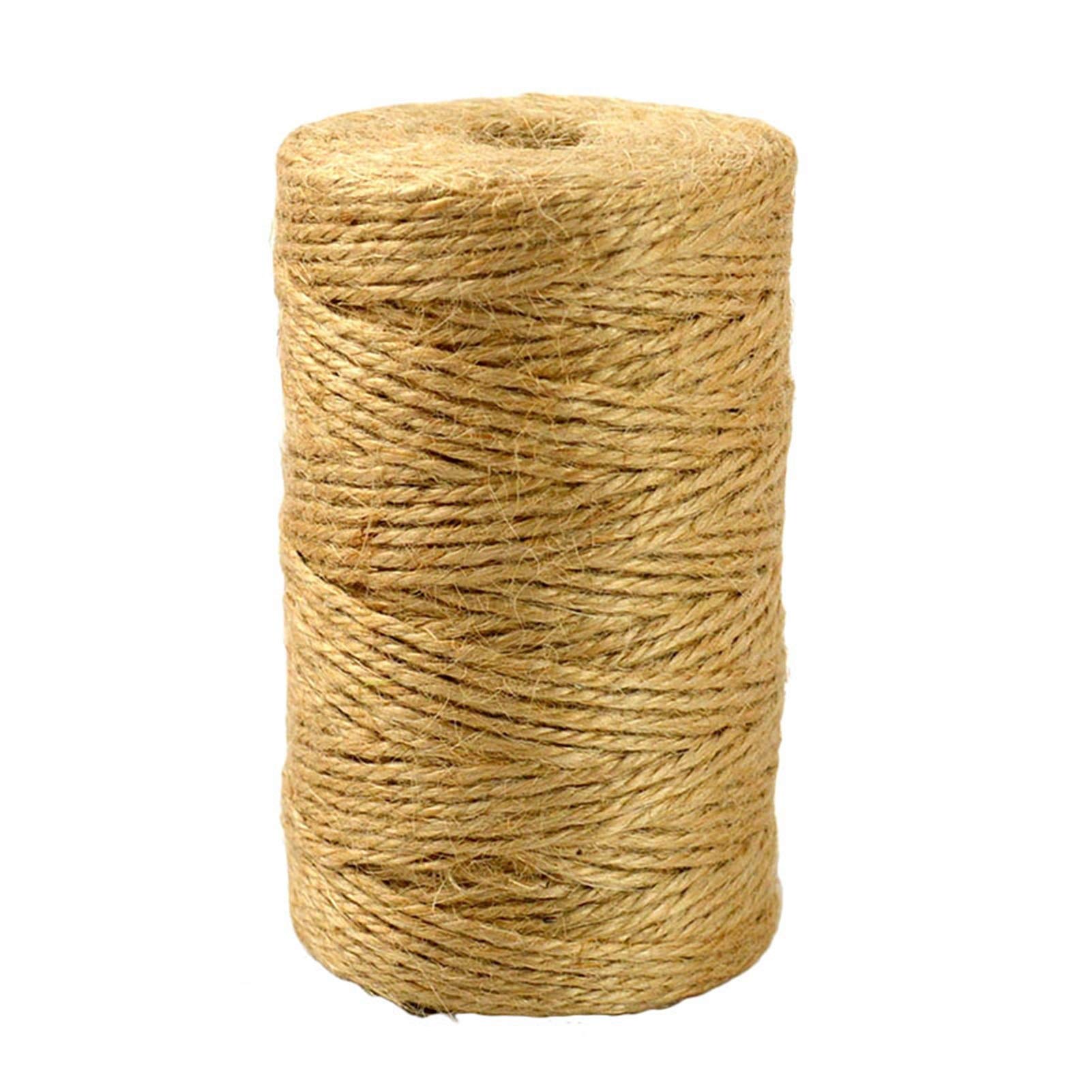 Zkenshan-Natural Jute Twine 100m Natural Jute Twine Burlap String, Hemp Rope Party Thread DIY Florists Decor Wedding Gift Wrapping Cords, Natural Jute Fiber