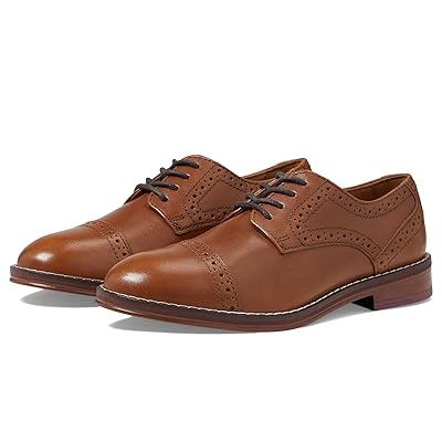 Johnston & Murphy Kids Conard Cap Toe (Toddler/Little Kid) Boys Shoes Brown