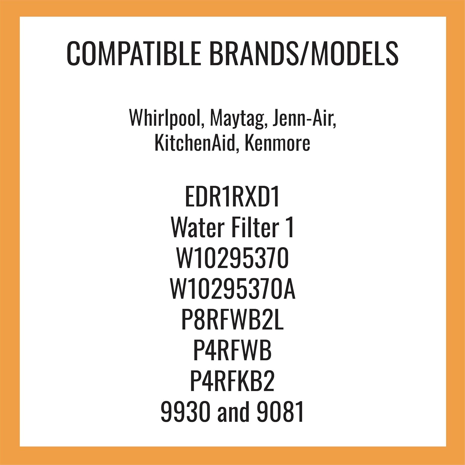 W10295370A Water Filter Replacement, Compatible with EDR1RXD1, Water Filter 1, W10295370, W10295370A, P8RFWB2L, P4RFWB, P4RFKB2 9930, 9081 (3-Pack)