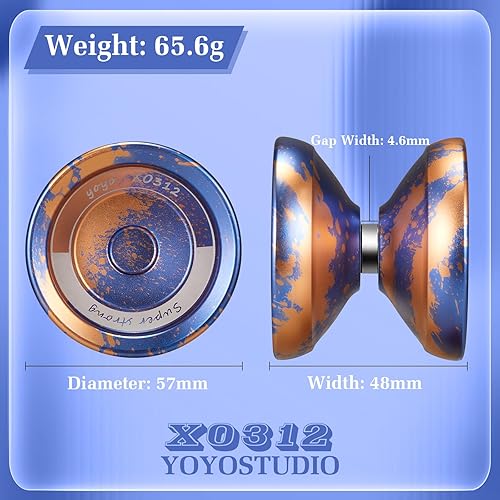 Miniatura 4 de Yoyo Yo Yo profesional que no responde para niños de 8 a 12 años, Yoyo para adultos, niños principiantes, Yoyo de metal truco, yoyo profesional con