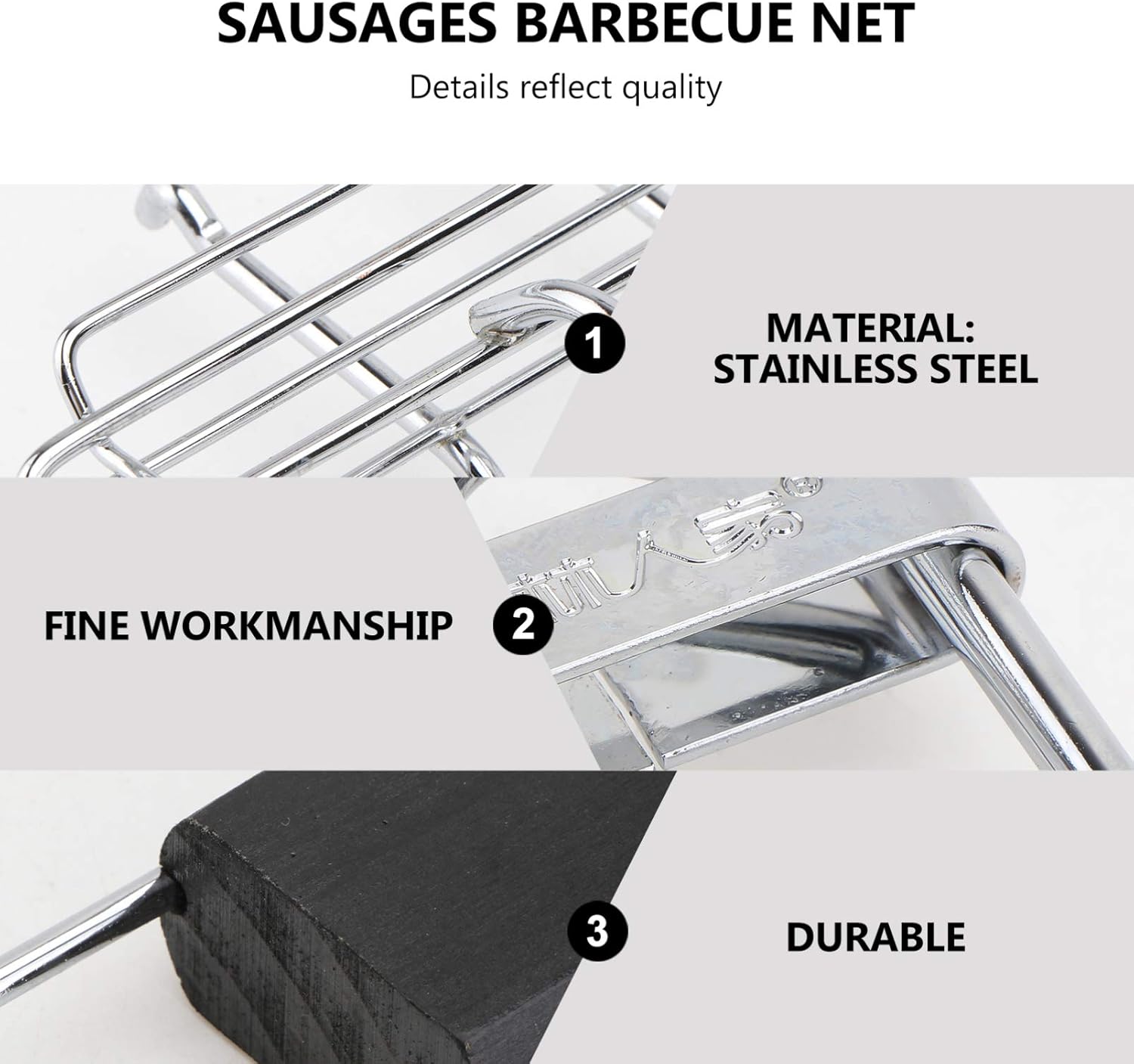 Grilling Baskets for Grilling Barbecue Grill Net Fish Rack Barbecue Accessory Non-stick Bbq Tools