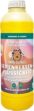 Bubble Brothers Soap Bubble Liquid 1 Litre - Refill Can for Giant Bubbles & Soap Bubbles Ready to Use - for Kids & Adults, Birthday, Party & Outdoors