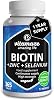 Biotin Hair Growth 10,000 mcg (365 Days of Supply) with Selenium + Zinc. Vitamins for Hair Growth, Skin and Nails Nourishment, D-Biotin with No Additives, Vitamaze®