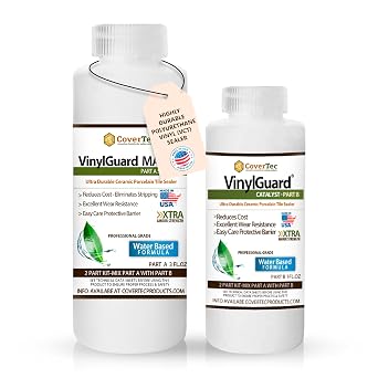 CoverTec VinylGuard Vinyl Tile Sealer | Matte Polyurethane Coating | 4 oz