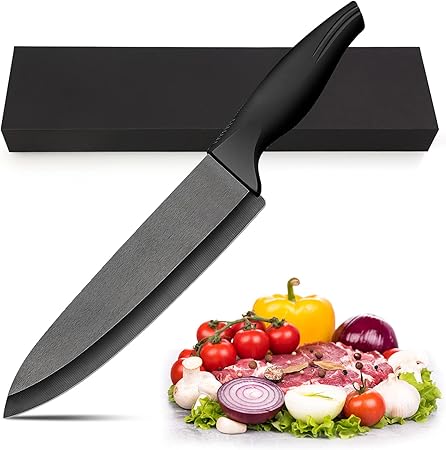 Fousenuk 5 Stück Messer Set Schwarz, Messerset Scharfes Aus Edelstahl