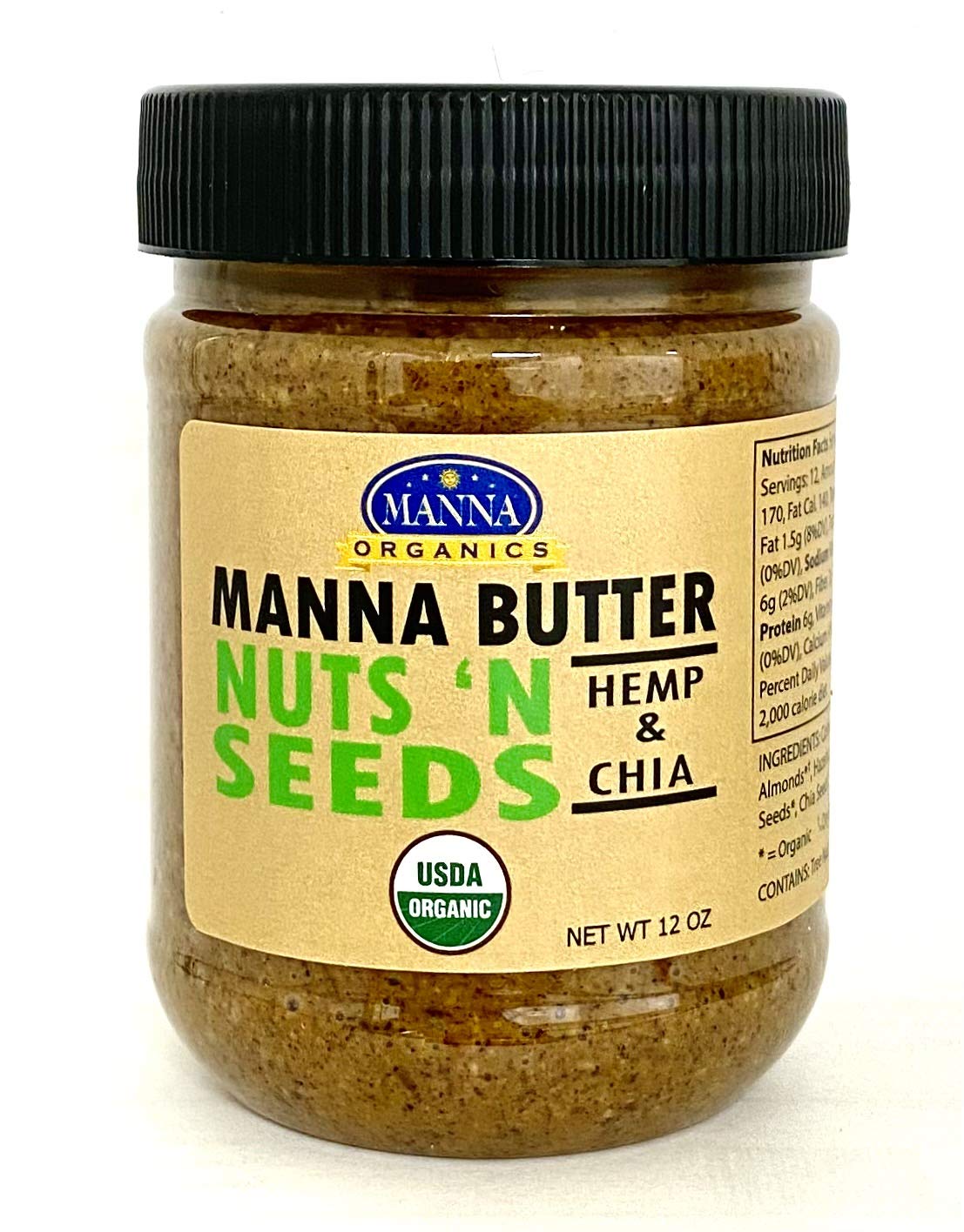 Manna Organics Nuts 'N Seeds Butter, 12 Oz