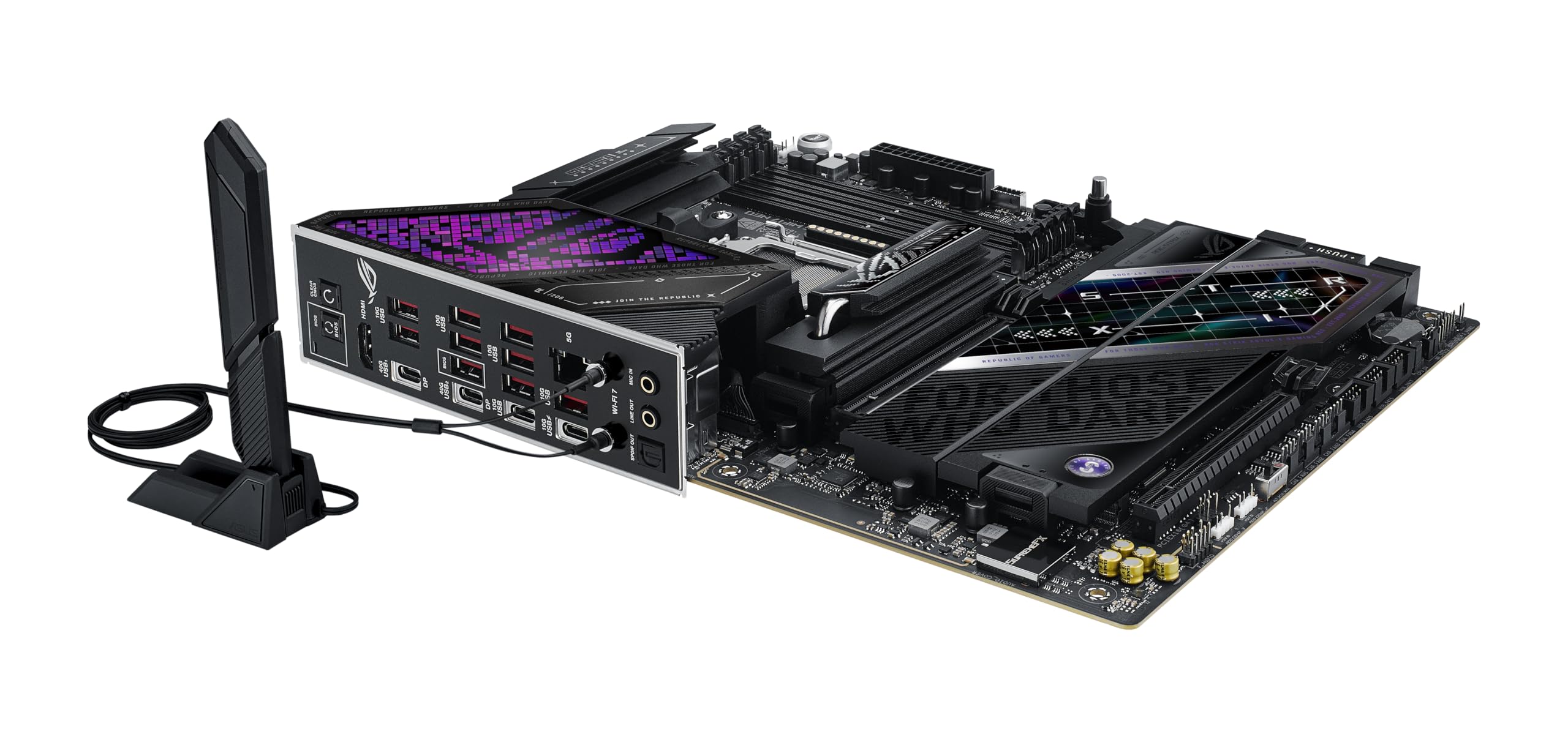 ASUS ROG Strix X870E-E Gaming WIFI7 NEO, placa base AMD ATX, 18+2+2 etapas de potencia, ranuras DDR5, cinco ranuras M.2, PCIe® 5.0 con soporte completo para GPU de próxima generación, Wi-Fi 7, USB 4